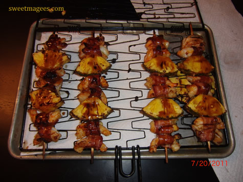 Grilled Bacon Wrapped Shrimp