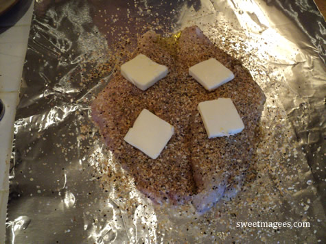 Real Butter Added to Fish and Garlic