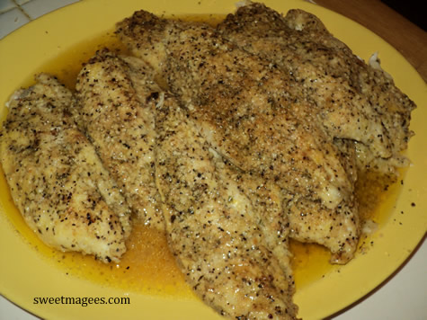 Finished Baked Fish on the Grill